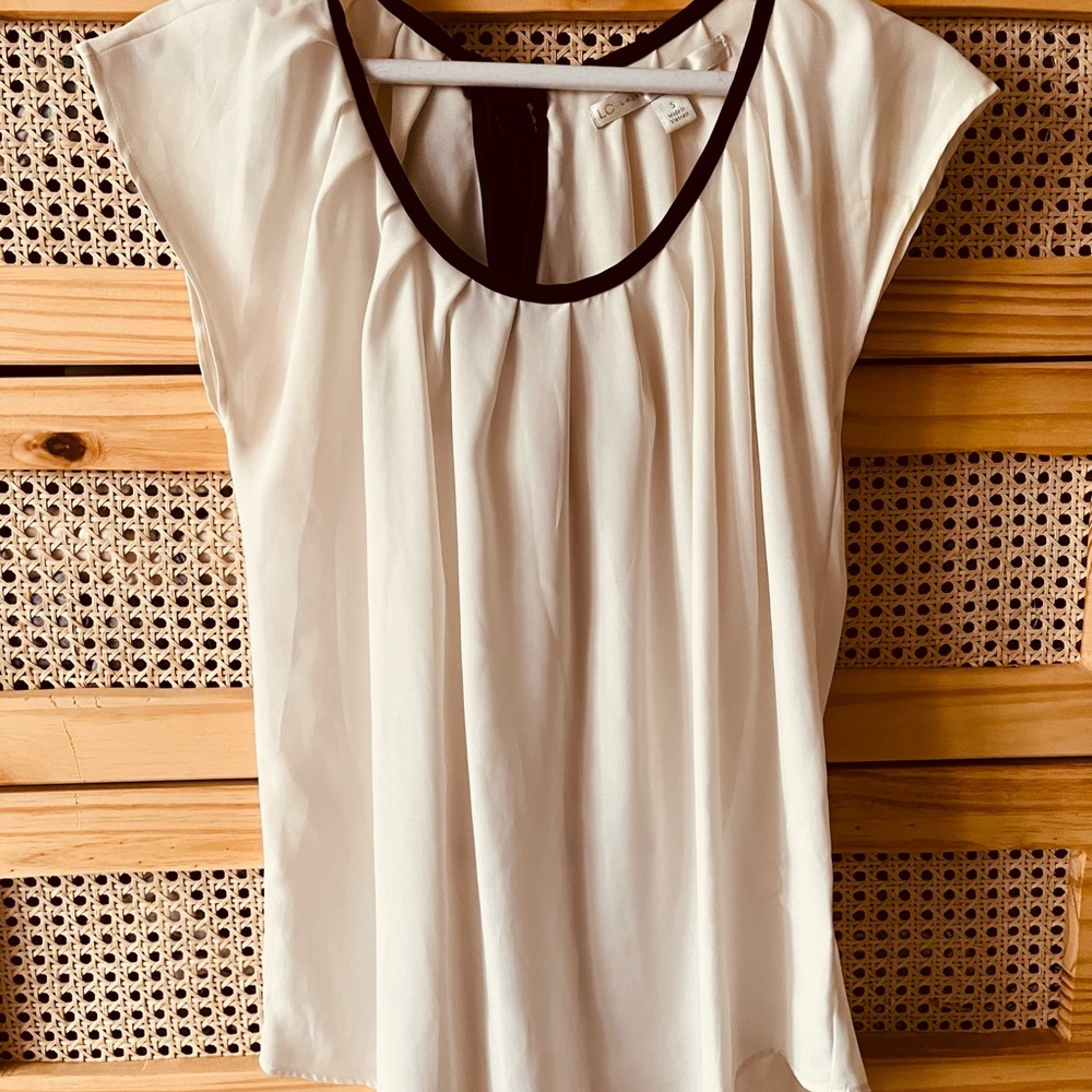 cream blouse